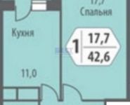 1-комнатная квартира площадью 41 кв.м, улица Дениса Давыдова, 4 | цена 3 630 000 руб. | www.metrprice.ru