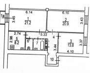 3-комнатная квартира площадью 82 кв.м, Радужная ул., 14К1 | цена 13 500 000 руб. | www.metrprice.ru