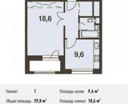 1-комнатная квартира площадью 39.8 кв.м, Волоколамское ш., 67АС1 | цена 7 848 700 руб. | www.metrprice.ru