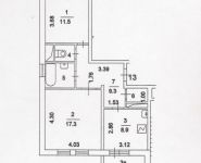 2-комнатная квартира площадью 53.7 кв.м, улица Дыбенко, 36к3 | цена 10 600 000 руб. | www.metrprice.ru