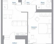 1-комнатная квартира площадью 37.04 кв.м, Новорязанское шоссе, 9, корп.9 | цена 2 965 718 руб. | www.metrprice.ru