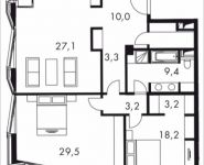 3-комнатная квартира площадью 143.1 кв.м в МФК "Balchug Residence", Садовническая, к5вл31, корп.3 | цена 68 130 987 руб. | www.metrprice.ru