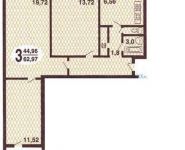 3-комнатная квартира площадью 64 кв.м, Белореченская улица, 21 | цена 8 700 000 руб. | www.metrprice.ru