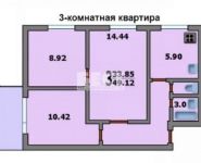 3-комнатная квартира площадью 48.7 кв.м, Батайский пр., 27 | цена 6 590 000 руб. | www.metrprice.ru