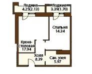 2-комнатная квартира площадью 50.5 кв.м,  | цена 7 400 000 руб. | www.metrprice.ru