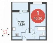 1-комнатная квартира площадью 40.9 кв.м,  | цена 4 231 128 руб. | www.metrprice.ru