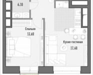 1-комнатная квартира площадью 45.05 кв.м, Сущёвский Вал, 49А | цена 11 600 000 руб. | www.metrprice.ru