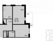 2-комнатная квартира площадью 59.4 кв.м, Радио ул. | цена 6 480 540 руб. | www.metrprice.ru
