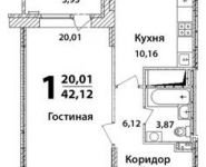1-комнатная квартира площадью 42.1 кв.м, 3 Интернационала ул., 224 | цена 2 100 000 руб. | www.metrprice.ru