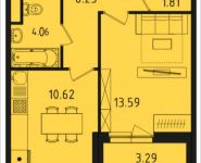 1-комнатная квартира площадью 37.96 кв.м, Варшавское шоссе, влд 170 Е | цена 5 142 759 руб. | www.metrprice.ru