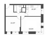 2-комнатная квартира площадью 56 кв.м,  | цена 8 720 768 руб. | www.metrprice.ru