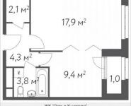 1-комнатная квартира площадью 38 кв.м, Вешняковская ул., 10 | цена 6 583 500 руб. | www.metrprice.ru