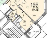 1-комнатная квартира площадью 47 кв.м в ЖК Микрорайон "Царицыно", Акуловская улица, 23 | цена 5 750 000 руб. | www.metrprice.ru