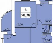 2-комнатная квартира площадью 73 кв.м, Академика Грушина ул., 3-3А | цена 6 587 000 руб. | www.metrprice.ru