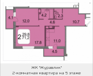 2-комнатная квартира площадью 70.9 кв.м, 9 мая, 12Б, корп.Б | цена 6 670 981 руб. | www.metrprice.ru