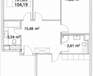 3-комнатная квартира площадью 101.89 кв.м, Лазоревый пр., 3, корп.7 | цена 23 412 793 руб. | www.metrprice.ru