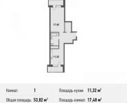 1-комнатная квартира площадью 53.8 кв.м, Силикатная ул., 47К4 | цена 4 090 320 руб. | www.metrprice.ru