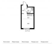 1-комнатная квартира площадью 20 кв.м, Полярная ул, 25с17 | цена 4 446 000 руб. | www.metrprice.ru