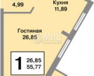 1-комнатная квартира площадью 56 кв.м,  | цена 7 300 000 руб. | www.metrprice.ru