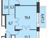 2-комнатная квартира площадью 66.1 кв.м, улица Николая Химушина, 9к2 | цена 15 945 773 руб. | www.metrprice.ru