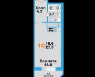 1-комнатная квартира площадью 27.5 кв.м, Речной пр. | цена 1 967 000 руб. | www.metrprice.ru