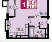 1-комнатная квартира площадью 41.4 кв.м, Ивановская, 7, корп.2А | цена 3 394 800 руб. | www.metrprice.ru