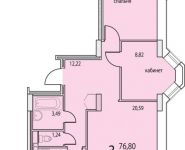 3-комнатная квартира площадью 76.8 кв.м в ЖК "Восточный Берег", 3 микрорайон, д.6 | цена 3 840 000 руб. | www.metrprice.ru