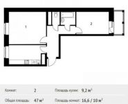 2-комнатная квартира площадью 47 кв.м, Софийская ул. | цена 4 031 134 руб. | www.metrprice.ru