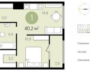 1-комнатная квартира площадью 40.2 кв.м, Ермолинская ул., 3 | цена 3 810 000 руб. | www.metrprice.ru