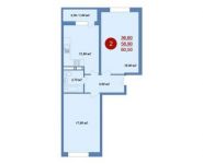 2-комнатная квартира площадью 60.5 кв.м,  | цена 3 025 000 руб. | www.metrprice.ru