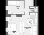2-комнатная квартира площадью 55.6 кв.м, Ильменский проезд, 17к3 | цена 10 235 960 руб. | www.metrprice.ru