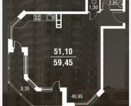 2-комнатная квартира площадью 59.45 кв.м, 2-й Мичуринский тупик, 4, корп.4 | цена 5 112 700 руб. | www.metrprice.ru