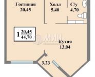 1-комнатная квартира площадью 45 кв.м в Новоград "Павлино", Троицкая ул., 3 | цена 3 600 000 руб. | www.metrprice.ru