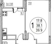 1-комнатная квартира площадью 40 кв.м, улица Чкалова, 10/6 | цена 2 150 000 руб. | www.metrprice.ru