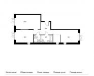 2-комнатная квартира площадью 69.7 кв.м, Внуковское п, Лётчика Грицевца ул, 3с2 | цена 5 478 420 руб. | www.metrprice.ru