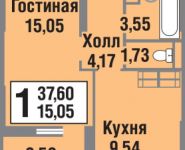 1-комнатная квартира площадью 37 кв.м,  | цена 5 600 000 руб. | www.metrprice.ru