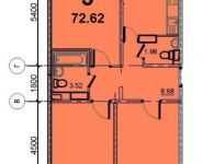 3-комнатная квартира площадью 72.62 кв.м, 5-й микрорайон, 18 | цена 3 947 625 руб. | www.metrprice.ru