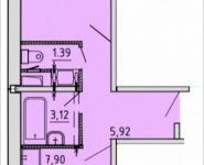 1-комнатная квартира площадью 37.92 кв.м, Расторгуевское шоссе, 24 | цена 2 857 009 руб. | www.metrprice.ru