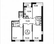 4-комнатная квартира площадью 111 кв.м, Петра Алексеева ул., 12АС3 | цена 16 244 096 руб. | www.metrprice.ru