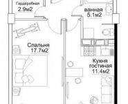 1-комнатная квартира площадью 41.3 кв.м, Путилковское ш., 4К2 | цена 3 820 000 руб. | www.metrprice.ru