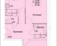 2-комнатная квартира площадью 61 кв.м, Муравская 2-я ул. | цена 6 126 649 руб. | www.metrprice.ru