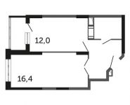 1-комнатная квартира площадью 41.2 кв.м, Северное шоссе, д.4 | цена 2 463 760 руб. | www.metrprice.ru