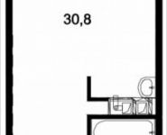 1-комнатная квартира площадью 35.7 кв.м, улица Николая Химушина, 9к2 | цена 9 037 098 руб. | www.metrprice.ru