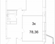 3-комнатная квартира площадью 78.36 кв.м, Ясная, 8, корп.6 | цена 5 093 400 руб. | www.metrprice.ru