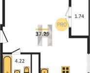 1-комнатная квартира площадью 37.3 кв.м в Жилой квартал «Гринада», Феодосийская ул., 1К1 | цена 4 786 770 руб. | www.metrprice.ru