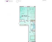 2-комнатная квартира площадью 71.5 кв.м,  | цена 6 077 500 руб. | www.metrprice.ru