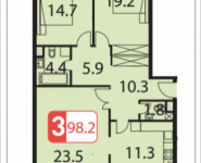 3-комнатная квартира площадью 97.5 кв.м, Ивановская, 7, корп.9 | цена 7 361 250 руб. | www.metrprice.ru