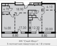 3-комнатная квартира площадью 114.4 кв.м, 1-й Нагатинский пр-д, корп.203 | цена 21 607 353 руб. | www.metrprice.ru