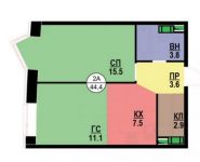 2-комнатная квартира площадью 45 кв.м, Адмирала Макарова ул., 10К1 | цена 10 125 000 руб. | www.metrprice.ru