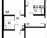 2-комнатная квартира площадью 60.8 кв.м, Генерала Белова, вл 28 | цена 8 785 600 руб. | www.metrprice.ru